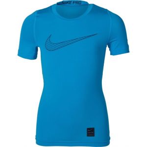 Nike PRO TOP SS COMP modrá L - Chlapecké triko