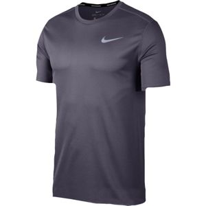Nike RUN TOP SS tmavě šedá S - Pánské běžecké triko