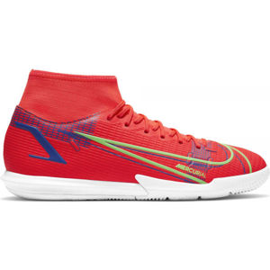 Nike MERCURIAL SUPERFLY 8 ACADEMY IC Pánské sálovky, Červená,Mix,Bílá, velikost 10.5