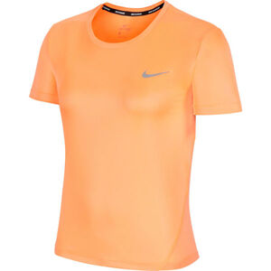 Nike MILER TOP SS Dámské tričko, Oranžová,Šedá, velikost