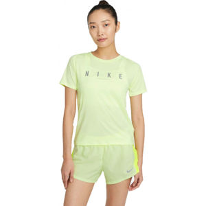 Nike RUN DVN MILER TOP SS W Dámské běžecké tričko, žlutá, velikost XS