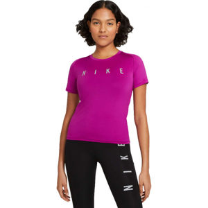 Nike RUN DVN MILER TOP SS W Dámské běžecké tričko, fialová, velikost L