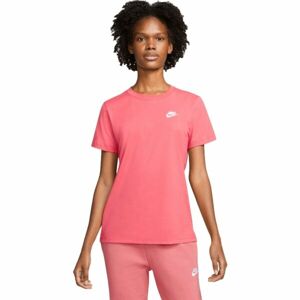 Nike NSW CLUB TEE W Dámské tričko, Růžová,Bílá, velikost XS