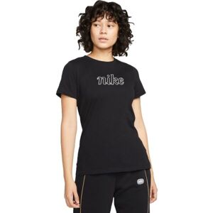 Nike NSW TEE ICN CLSH Dámské tričko, černá, velikost XS
