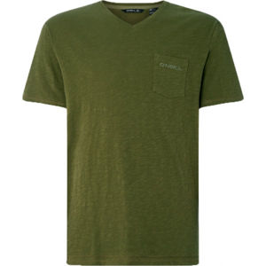 O'Neill LM ESSENTIALS V-NECK T-SHIRT tmavě zelená M - Pánské tričko
