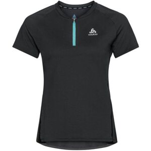 Odlo AXALP TRAIL T-SHIRT CREW NECK S/S 1/2 ZIP Pánské tričko, černá, velikost L