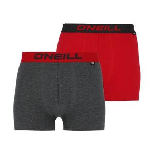 O'Neill PLAIN 2PACK Pánské boxerky, tmavě šedá, velikost M
