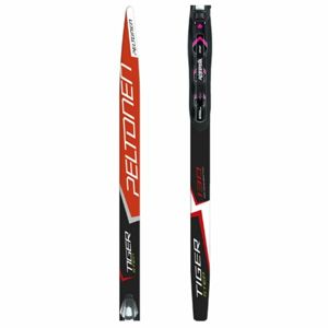 Peltonen TIGER STEP + START BLK Černá 148 - Dětské šupinové lyže s vázáním