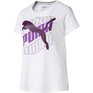 Puma MODERN SPORT GRAPHIC TEE Dámské sportovní triko, bílá, velikost L