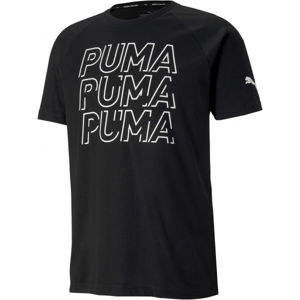 Puma MODERN SPORTS LOGO TEE Pánské triko, Černá,Bílá, velikost XL
