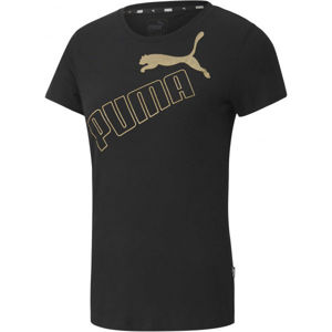Puma AMPLIFIED GRAPHIC TEE Dámské triko, Černá,Zlatá, velikost
