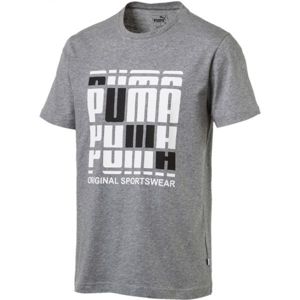Puma TEE Pánské stylové tričko, šedá, veľkosť S