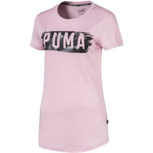 Puma FUSION GRAPHIC TEE růžová S - Dámské tričko