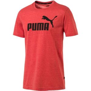 Puma SS HEATHER TEE červená L - Pánské triko s krátkým rukávem
