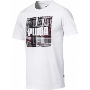 Puma PHOTO STREET TEE bílá M - Pánské triko