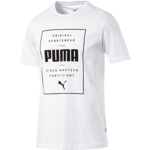 Puma BOX PUMA TEE bílá L - Pánské tričko