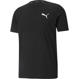Puma ACTIVE SMALL LOGO TEE Pánské sportovní triko, černá, veľkosť XXXL