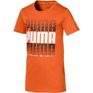 Puma ACTIVE SPORTS TEE B Chlapecké sportovní triko, oranžová, velikost 140