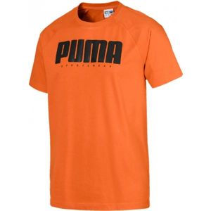 Puma ATHLETICS TEE oranžová M - Pánské triko