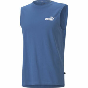 Puma BIG LOGO SLEEVELESS TEE Pánské sportovní triko, Modrá,Bílá, velikost
