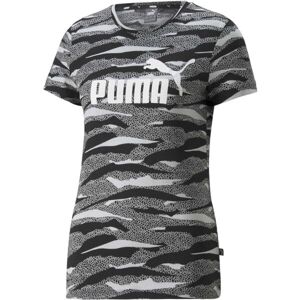 Puma ESS+ANIMAL AOP TEE Dámské triko, černá, velikost M