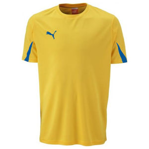 Puma SHIRTS SS TEAM žlutá S - Sportovní pánské triko