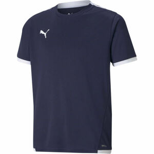 Puma TEAM LIGA JERSEY JR Juniorské fotbalové triko, tmavě modrá, veľkosť 164