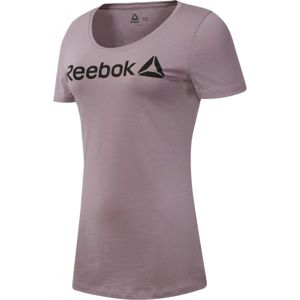Reebok LINEAR READ SCOOP NECK růžová XL - Dámské triko
