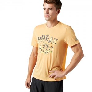Reebok ESSENTIALS SS TEE Pánské běžecké tričko, žlutá, velikost S