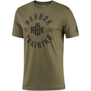 Reebok PRICE ENTRY TEE 1 tmavě zelená XL - Pánské tričko