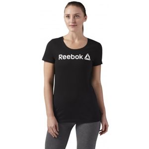 Reebok REEBOK LINEAR READ SCOOP NECK černá L - Dámské sportovní tričko