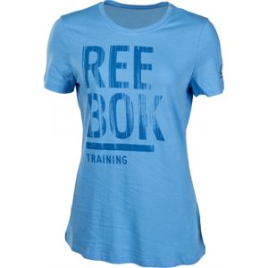 Reebok TRAINING SPLIT TEE modrá XS - Dámským tričko