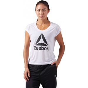 Reebok WOR SUPREMIUM 2.0 TEE BIG bílá XS - Dámské sportovní tričko