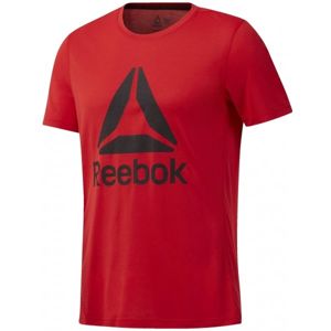 Reebok WORKOUT READY SUPREMIUM 2.0 TEE BIG LOGO červená XL - Pánské sportovní tričko