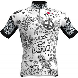 Rosti PEACE AND LOVE bílá XL - Pánský cyklistický dres