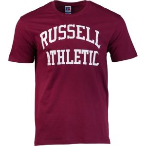 Russell Athletic CLASSIC S/S LOGO CREW NECK TEE SHIRT vínová XXL - Pánské tričko