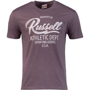 Russell Athletic PROPERTY OF S/S CREWNECK TEE SHIRT šedá L - Pánské tričko