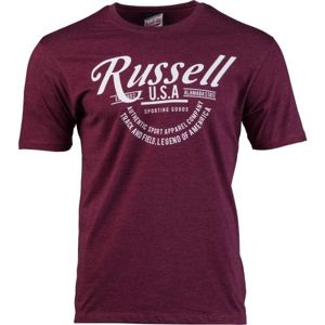Russell Athletic TRACK AND FIELD vínová XXL - Pánské tričko