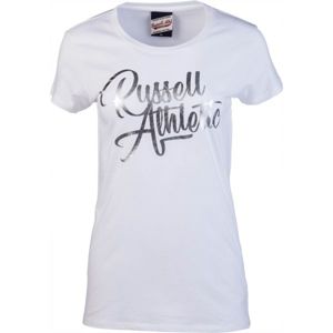 Russell Athletic S/S SCRIPT CREW bílá M - Dámské tričko