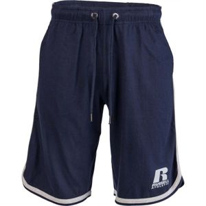 Russell Athletic LONG SHORTS Pánské šortky, Tmavě modrá,Bílá, velikost
