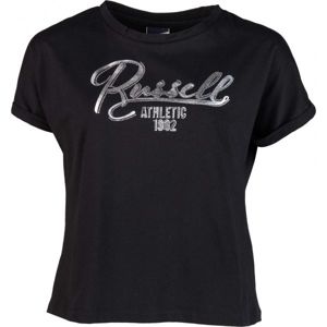 Russell Athletic GLITTER TEE černá M - Dámské tričko