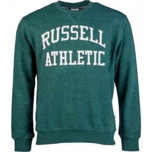 Russell Athletic CREW NECK TACKLE TWILL SWEATSHIRT tmavě zelená S - Pánská mikina
