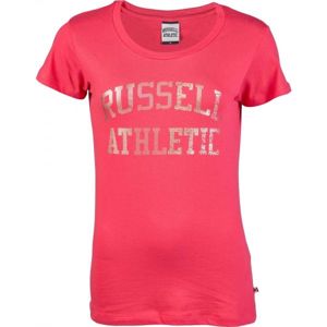 Russell Athletic ICONIC ARCH LOGO PRINT růžová M - Dámské tričko