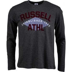Russell Athletic L/S CREWNECK TEE SHIRT ESTABLISHED 1902 Pánské triko, Tmavě šedá,Černá,Fialová, velikost