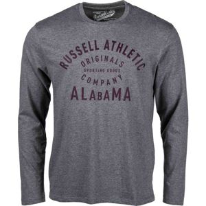 Russell Athletic PÁNSKÉ TRIKO DLOUHÝ RUKÁV šedá XL - Pánské tričko