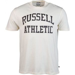 Russell Athletic S/S CREW NECK  TEE WITH LOGO PRINT bílá M - Pánské tričko