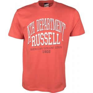 Russell Athletic S/S NECK CREW ATH DEPARTMENT červená S - Pánské tričko