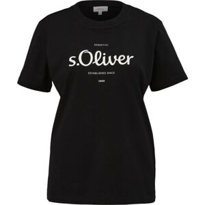 s.Oliver RL T-SHIRT Tričko, černá, velikost 40