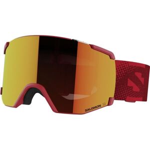 Salomon S/VIEW Unisex lyžařské brýle, červená, veľkosť UNI