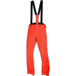 Salomon STORMSEASON Pánské lyžařské kalhoty, červená, veľkosť L